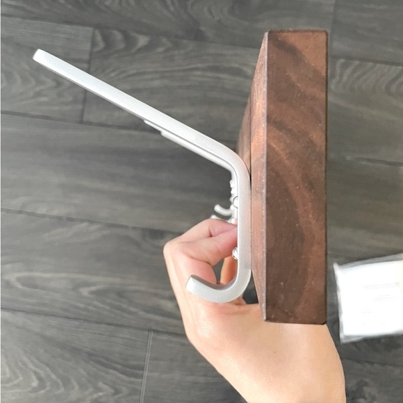 Schoolhouse Black Walnut Coat Rack 2 hooks - Picture 5 of 6